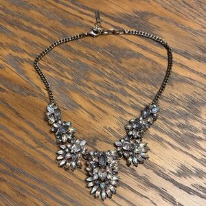 Dazzling Silver Floral Necklace